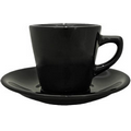 Black Short Restaurant Cup Saucer